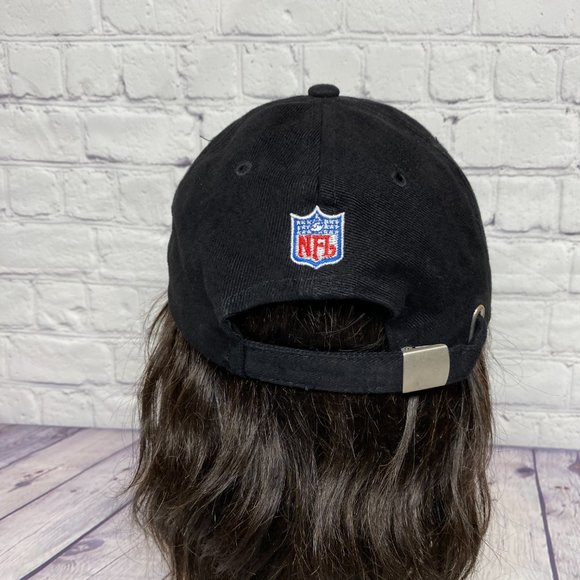 Carolina Panthers Hat Cap Strap Back Black White Embroidered Log NFL Football - Picture 3 of 10